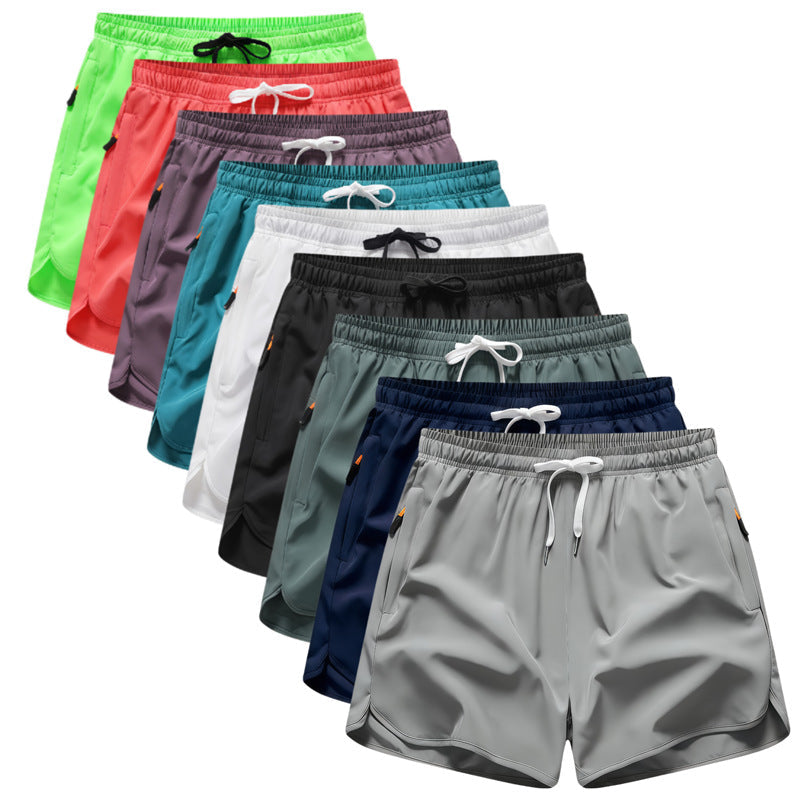 Men's Summer Lightweight Breathable Quick-Dry Beach Shorts with Drawstring & Zipper Pockets, Casual Daily Wear, Ideal Gift for Him, Quick-Dry Tropical Style Swim Trunks
