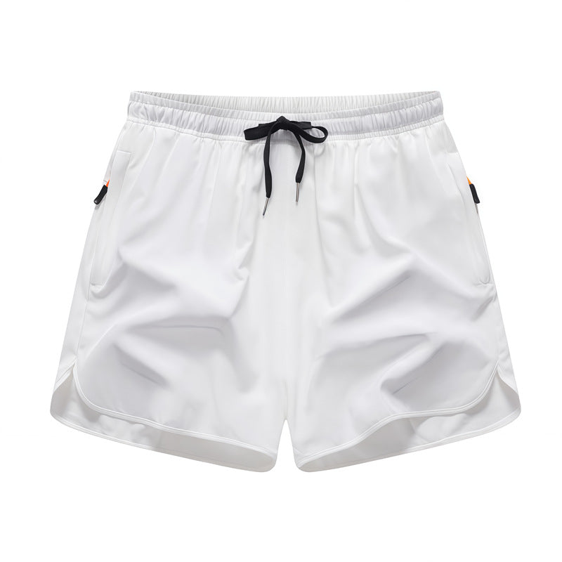 Men's Summer Lightweight Breathable Quick-Dry Beach Shorts with Drawstring & Zipper Pockets, Casual Daily Wear, Ideal Gift for Him, Quick-Dry Tropical Style Swim Trunks