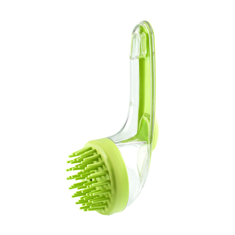✨2026 New 2-in-1 Pet Bath & Grooming Brush | Built-in Soap Dispenser | 8in×3in×4in | Gentle Massage Deshedding Tool for Dogs & Cats, Boost Blood Circulation & Enhance Hair Care