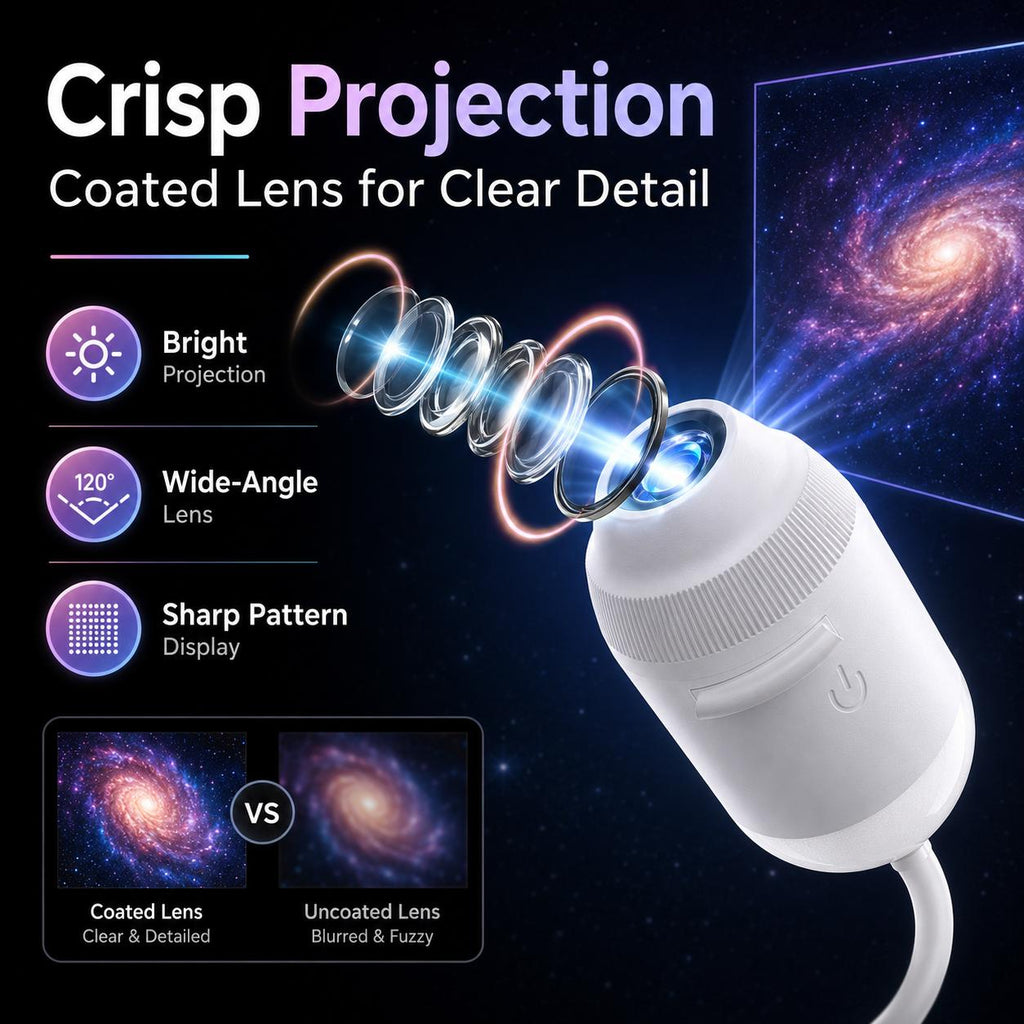 ✨Flexible Gooseneck Star Projector Lamp, USB Powered Galaxy Night Light with Swapable Pattern Cards, Kids Anti-fear Dark Light, Home & Car Decor, Birthday Present