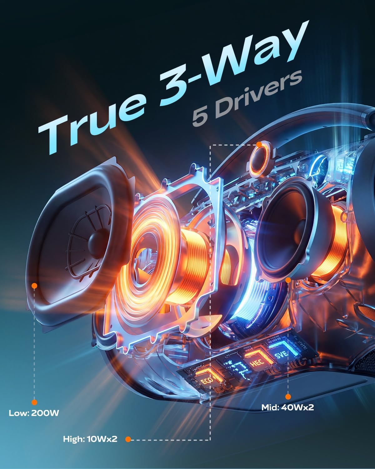 500W Party Speaker with 2 Mics