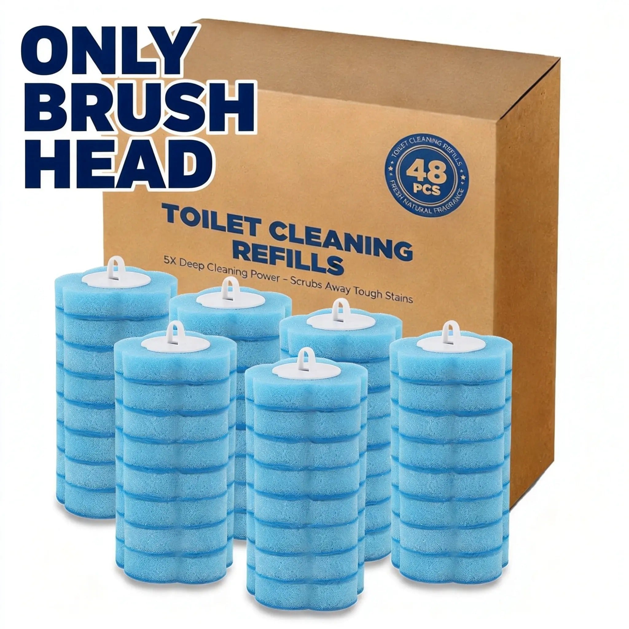 🚽 Disposable Toilet Brush Set ✨ Wall Mount Sanitary Cleaner With Preloaded Refill Heads | Limited Time Big Discount