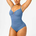 Women's Smart Sculpt Shaping Swimsuit U-Ring Cut Out Slimming Swimwear One Piece Tummy Tucking Bathing Suit