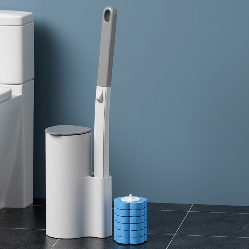 🚽 Disposable Toilet Brush Set ✨ Wall Mount Sanitary Cleaner With Preloaded Refill Heads | Limited Time Big Discount