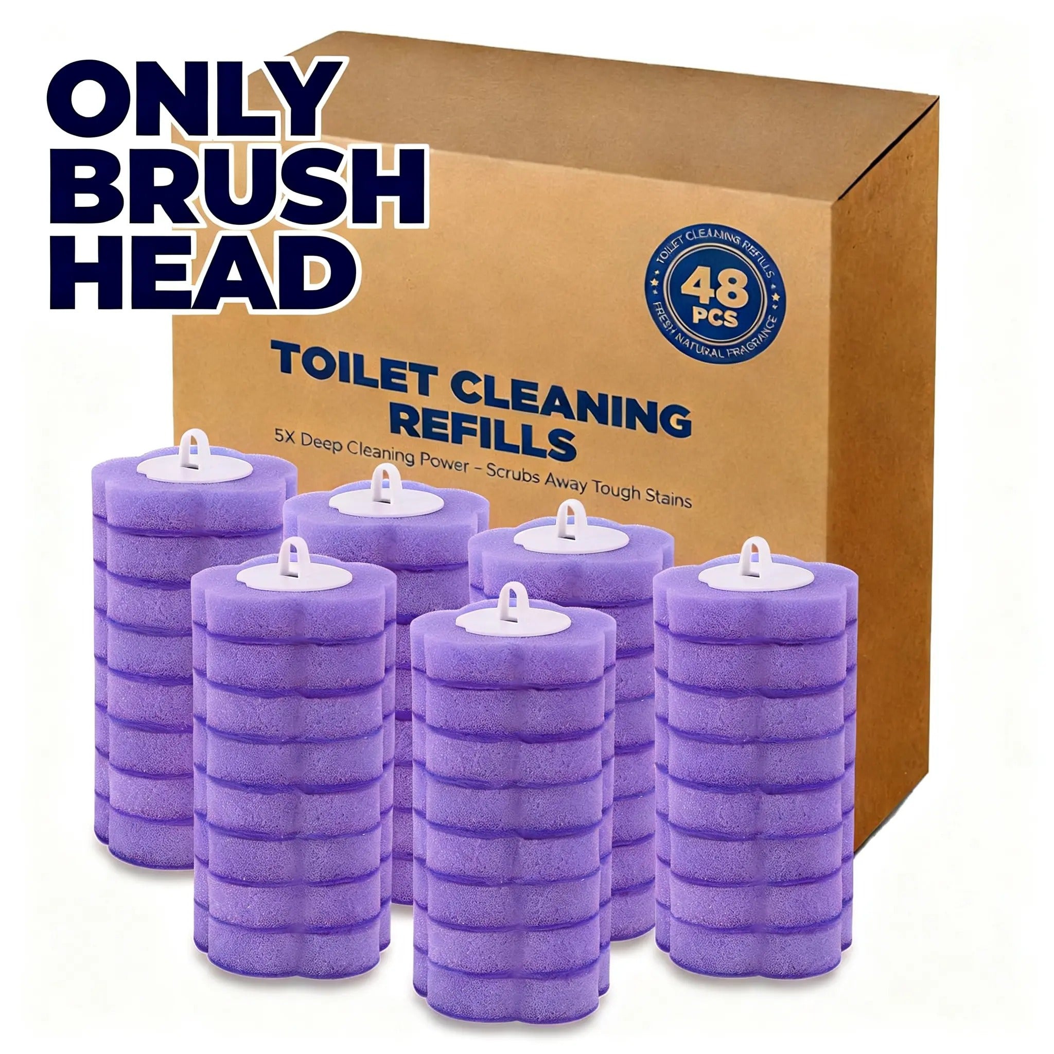 🚽 Disposable Toilet Brush Set ✨ Wall Mount Sanitary Cleaner With Preloaded Refill Heads | Limited Time Big Discount