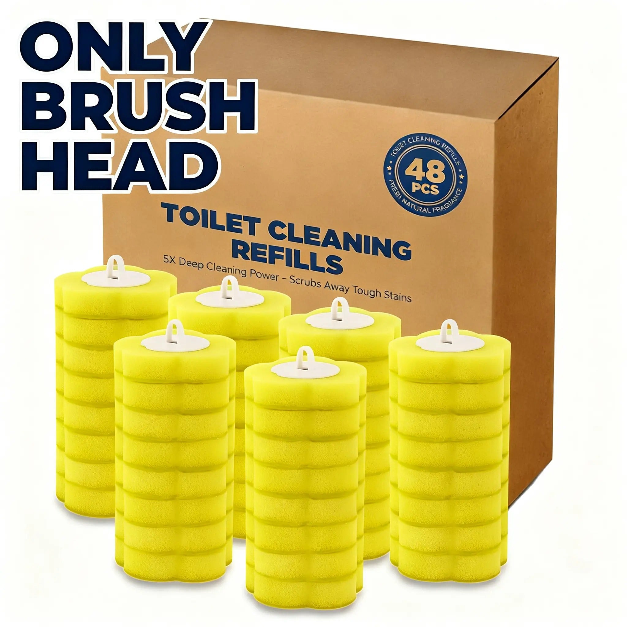 🚽 Disposable Toilet Brush Set ✨ Wall Mount Sanitary Cleaner With Preloaded Refill Heads | Limited Time Big Discount